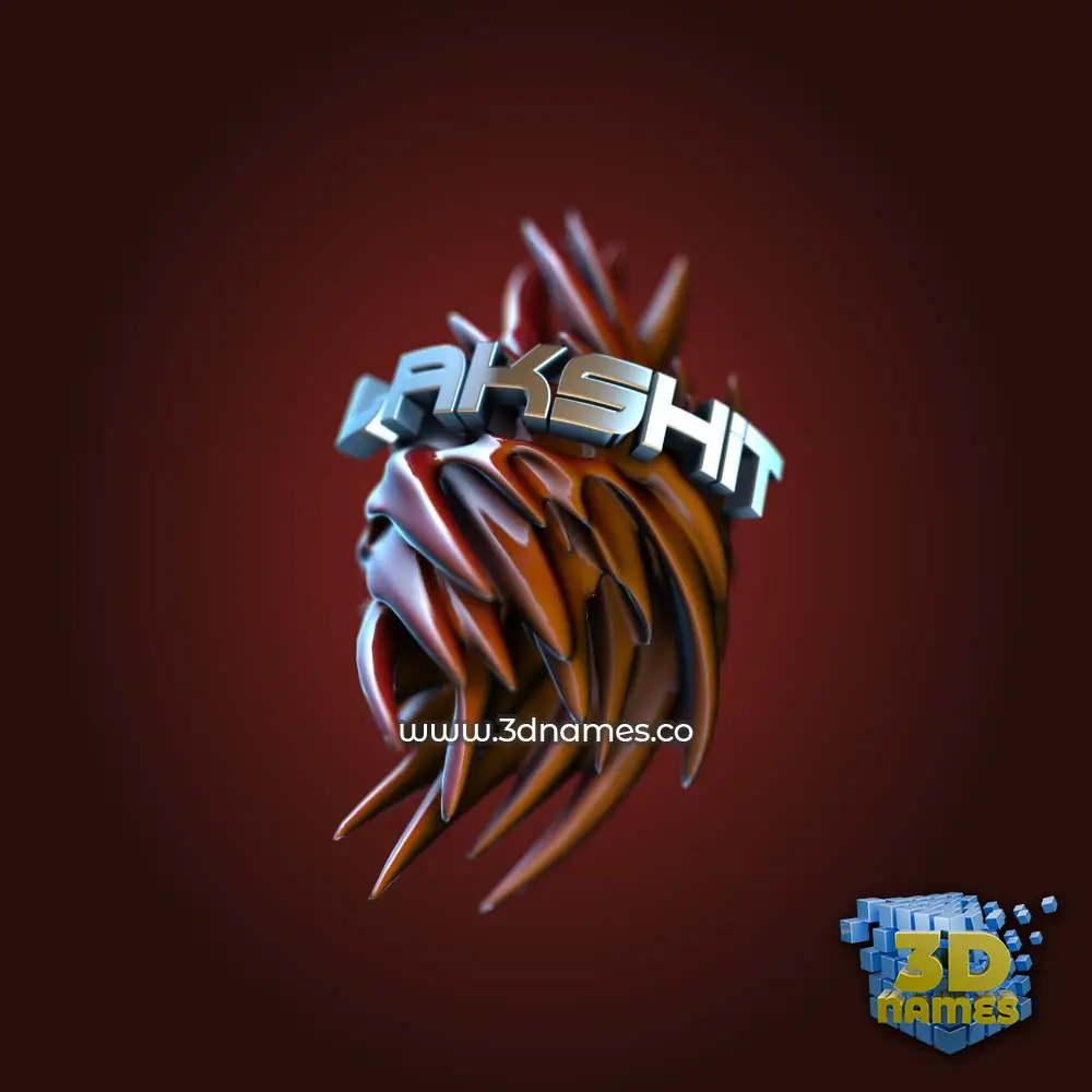 lakshit in Red Twisted style - 3D name wallpaper