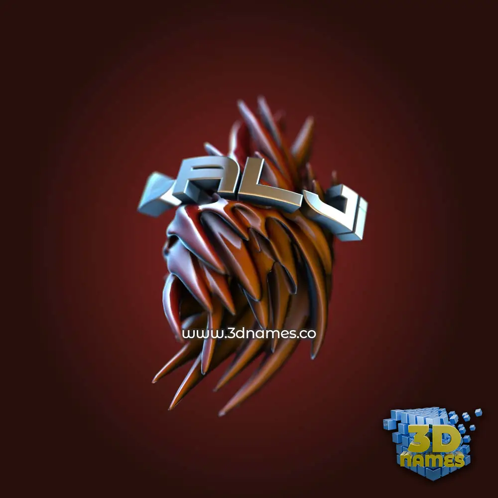 lalji in Red Twisted style - 3D name wallpaper