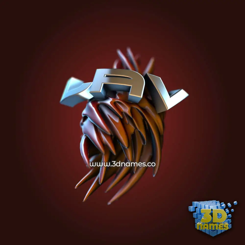 lav in Red Twisted style - 3D name wallpaper