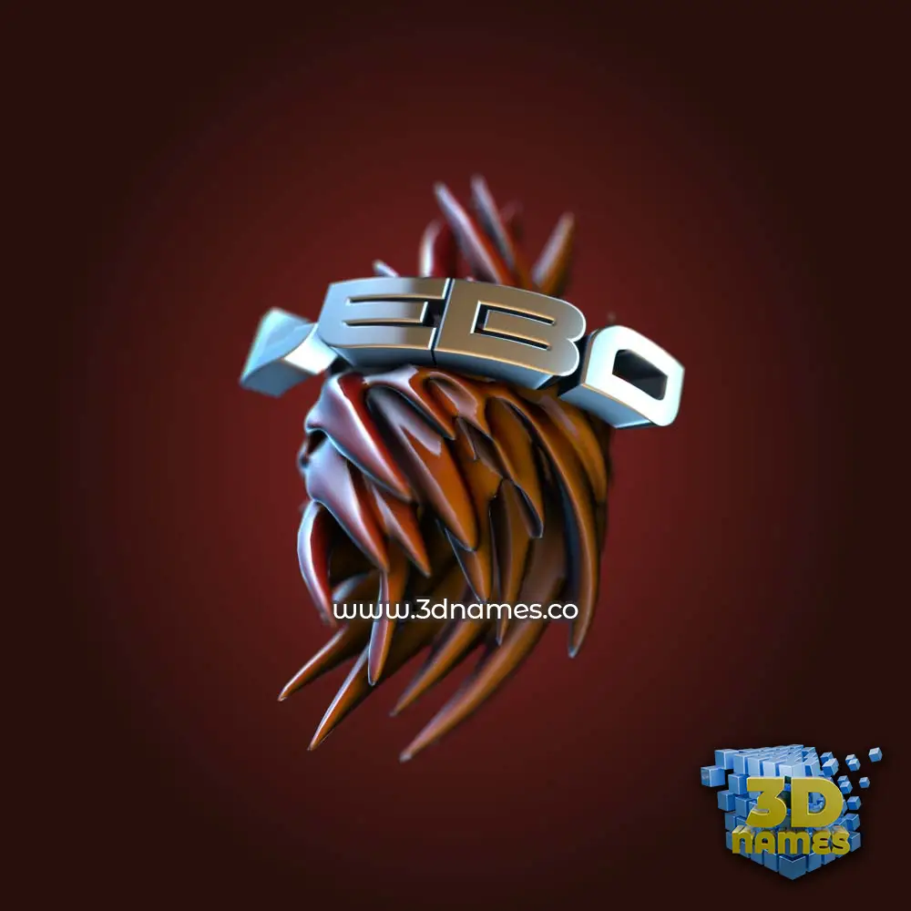 lebo in Red Twisted style - 3D name wallpaper