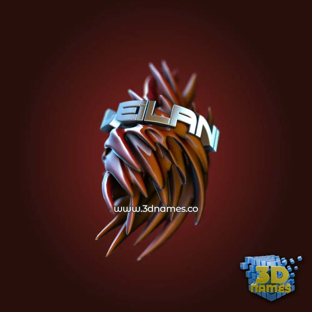 leilani in Red Twisted style - 3D name wallpaper