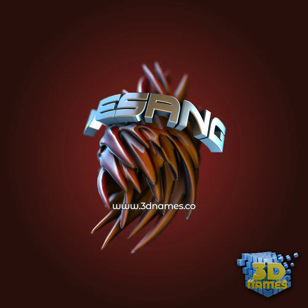 lesang in Red Twisted style - 3D name wallpaper