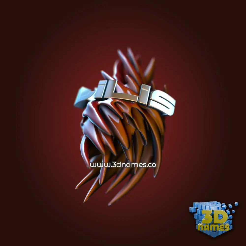 lilis in Red Twisted style - 3D name wallpaper