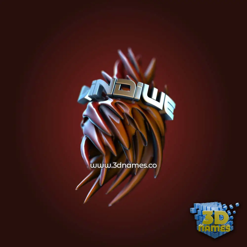 lindiwe in Red Twisted style - 3D name wallpaper