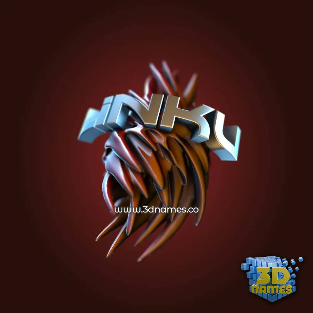 linku in Red Twisted style - 3D name wallpaper