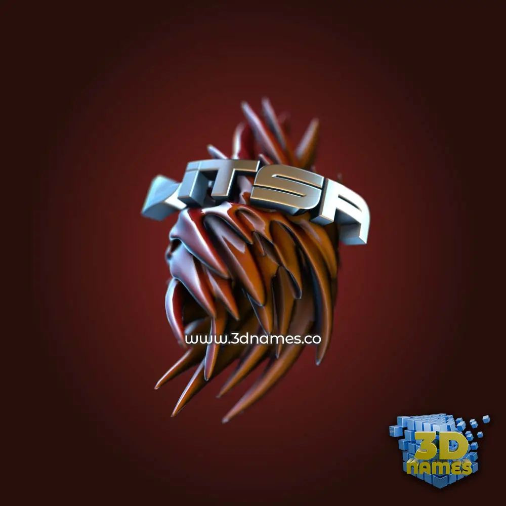 litsa in Red Twisted style - 3D name wallpaper