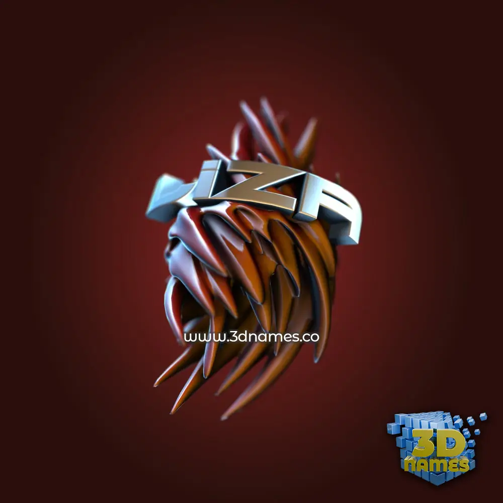 liza in Red Twisted style - 3D name wallpaper