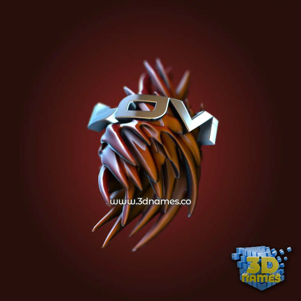 lovi in Red Twisted style - 3D name wallpaper