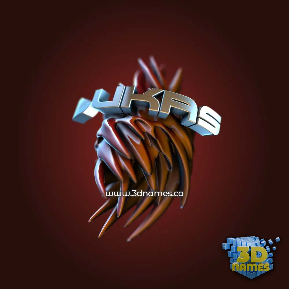 lukas in Red Twisted style - 3D name wallpaper