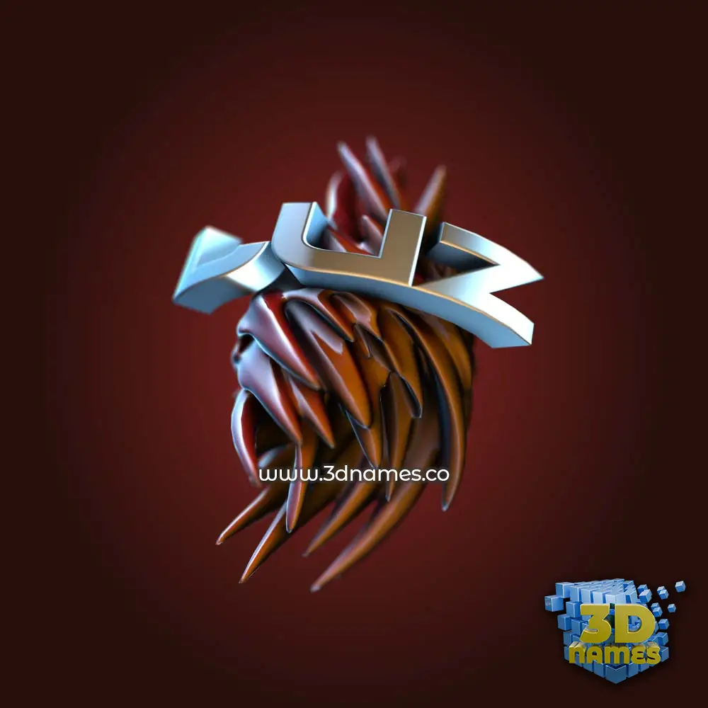 luz in Red Twisted style - 3D name wallpaper