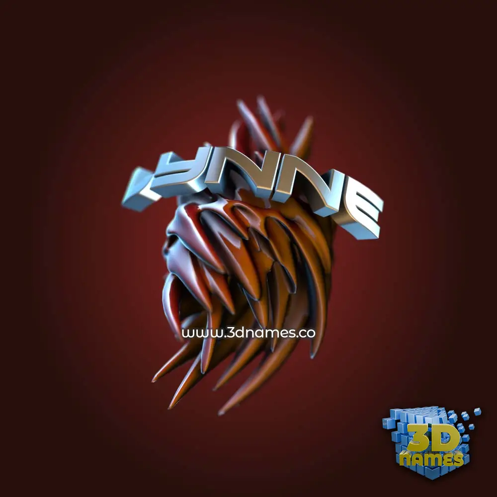 lynne in Red Twisted style - 3D name wallpaper
