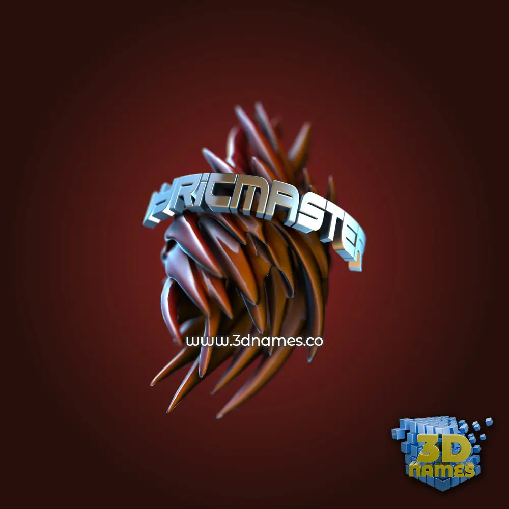 lyricmaster in Red Twisted style - 3D name wallpaper