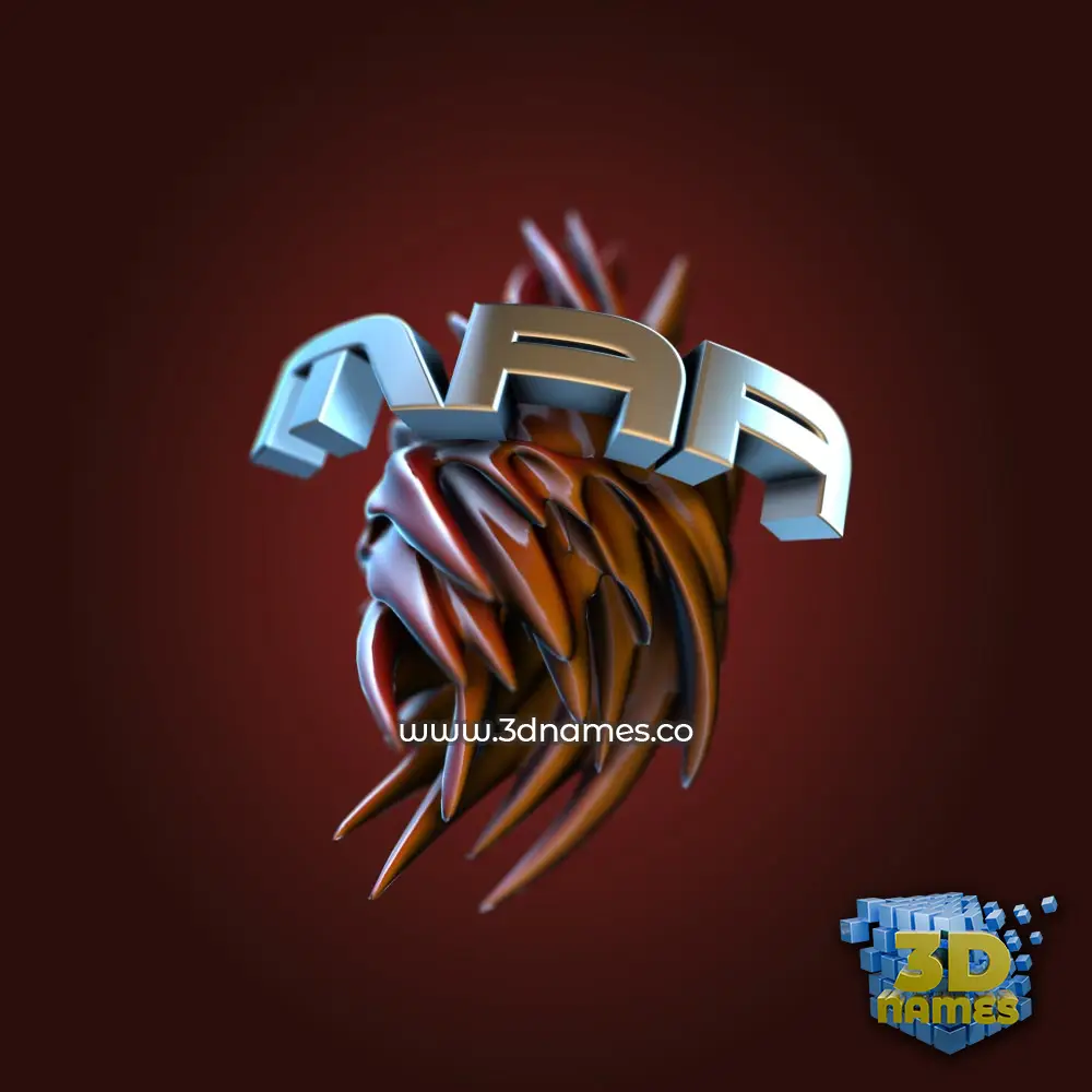 maa in Red Twisted style - 3D name wallpaper