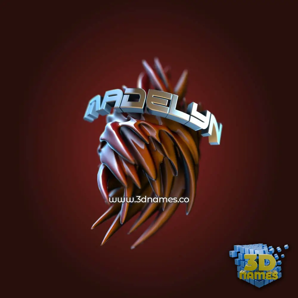 madelyn in Red Twisted style - 3D name wallpaper