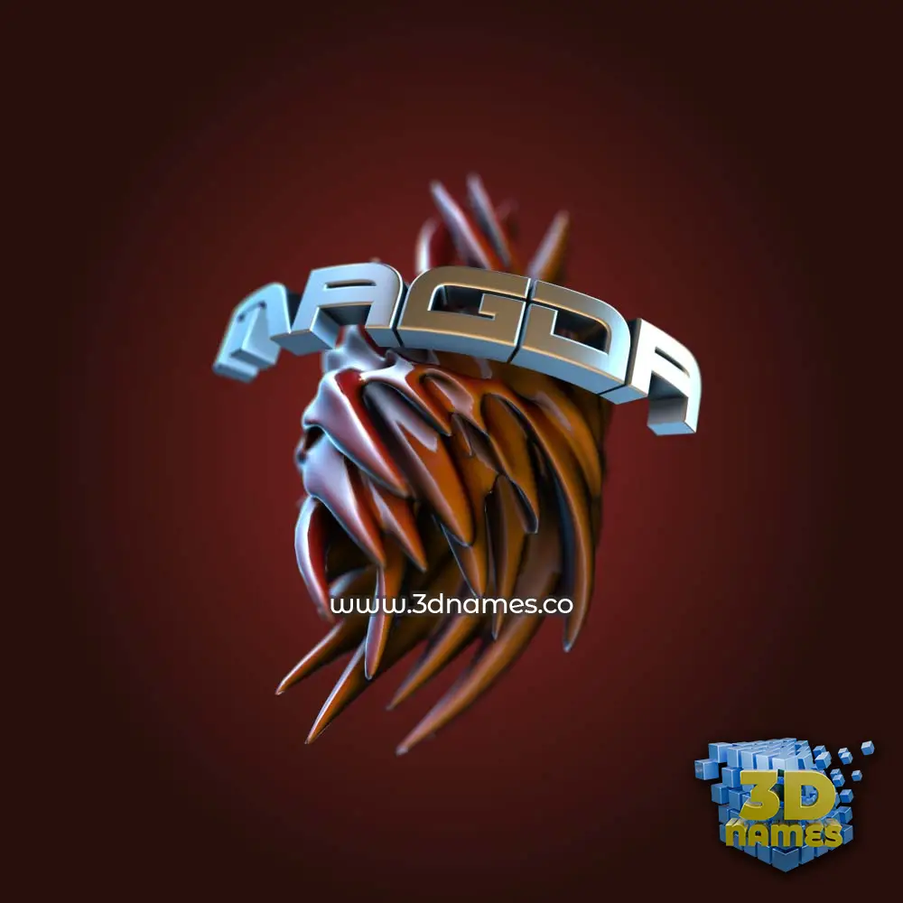 magda in Red Twisted style - 3D name wallpaper