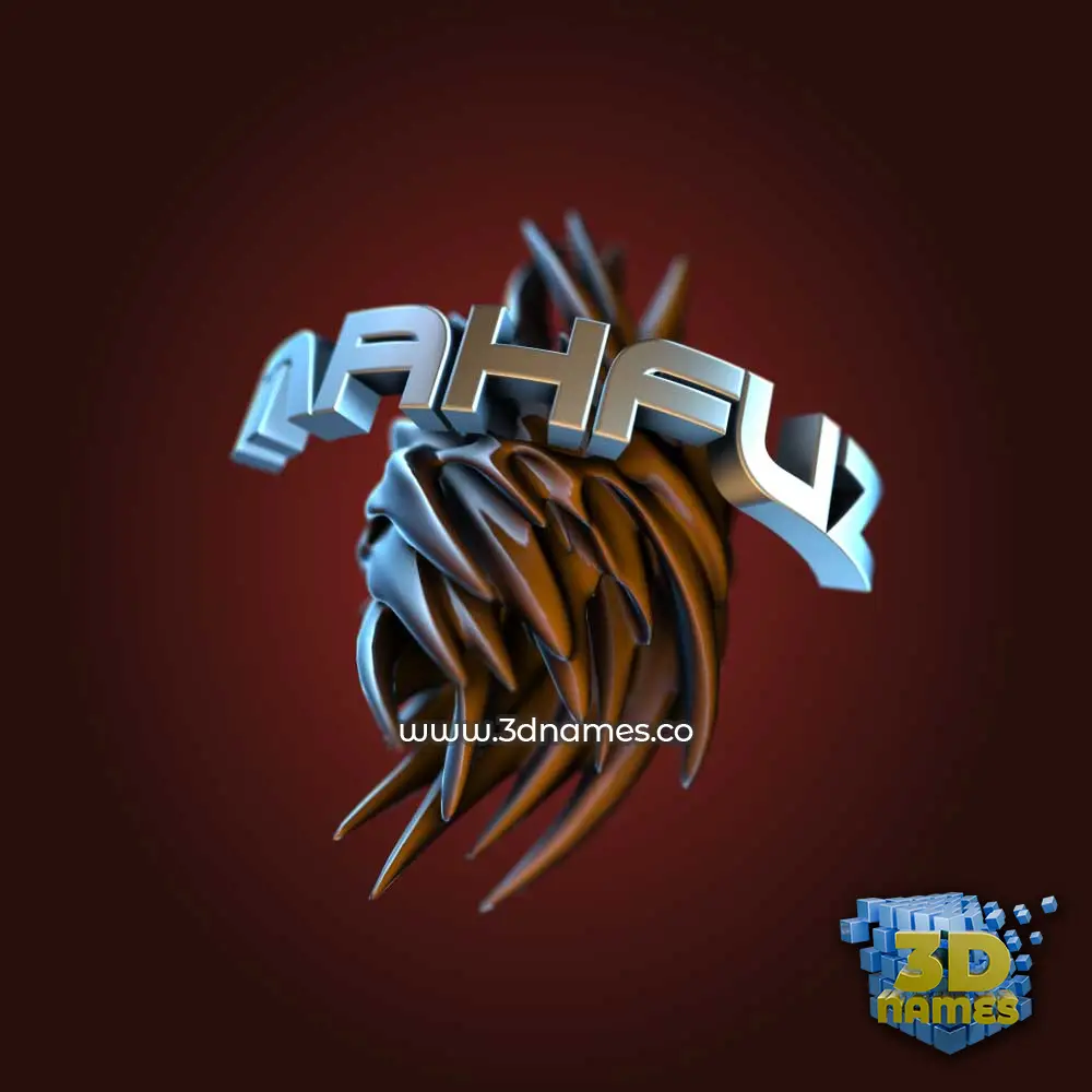mahfuz in Red Twisted style - 3D name wallpaper