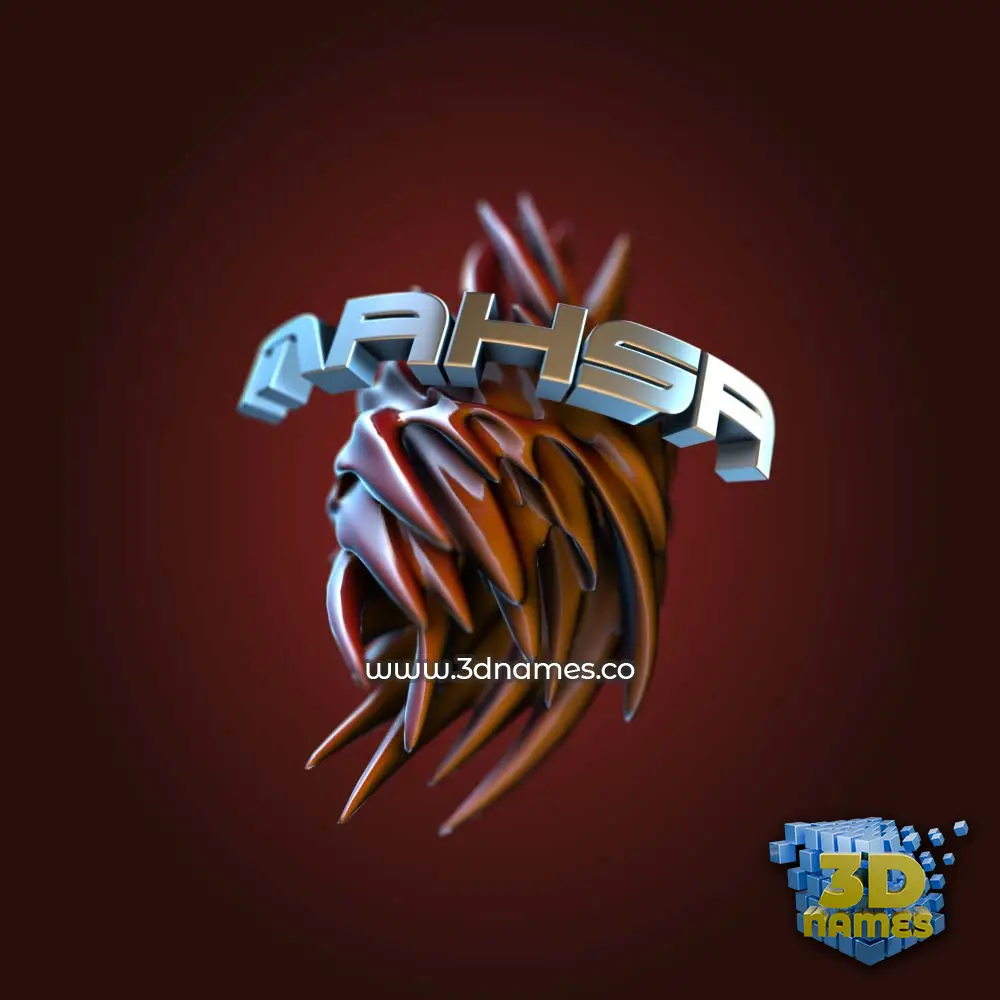 mahsa in Red Twisted style - 3D name wallpaper