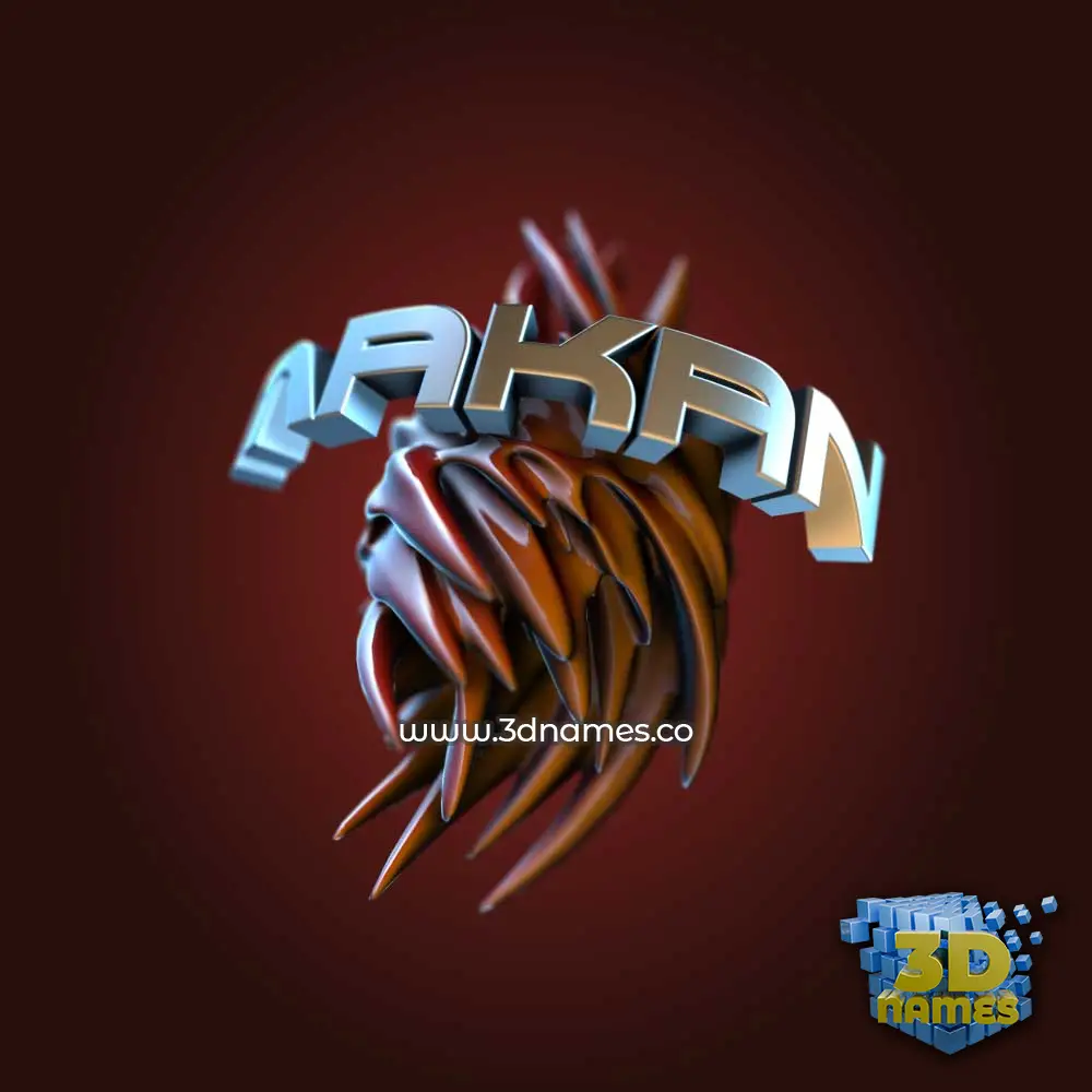 makan in Red Twisted style - 3D name wallpaper