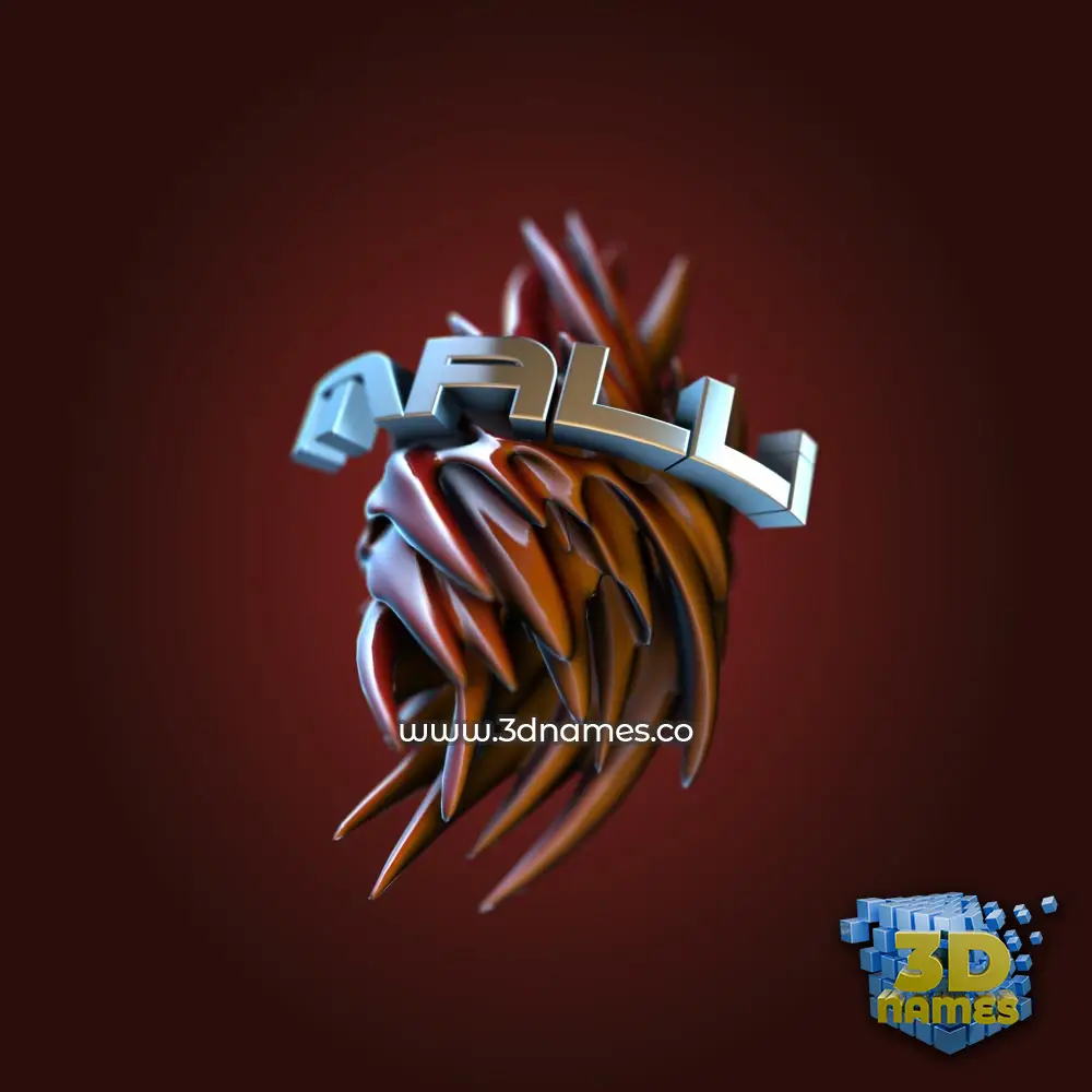 malli in Red Twisted style - 3D name wallpaper