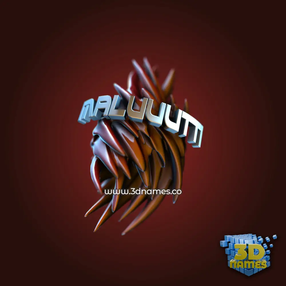 maluuutti in Red Twisted style - 3D name wallpaper