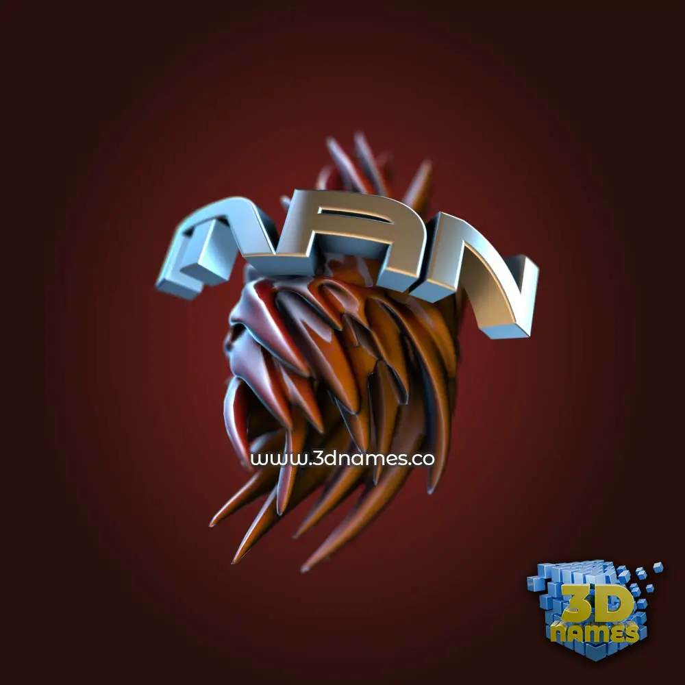 man in Red Twisted style - 3D name wallpaper
