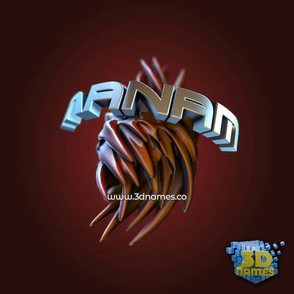 manam in Red Twisted style - 3D name wallpaper