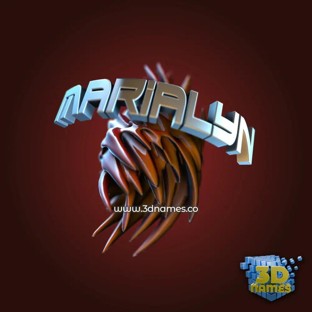 marialyn in Red Twisted style - 3D name wallpaper