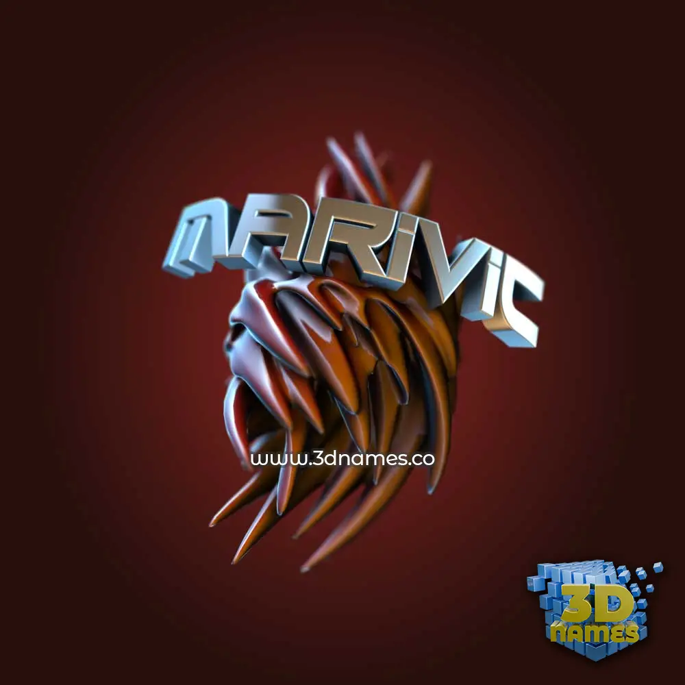marivic in Red Twisted style - 3D name wallpaper