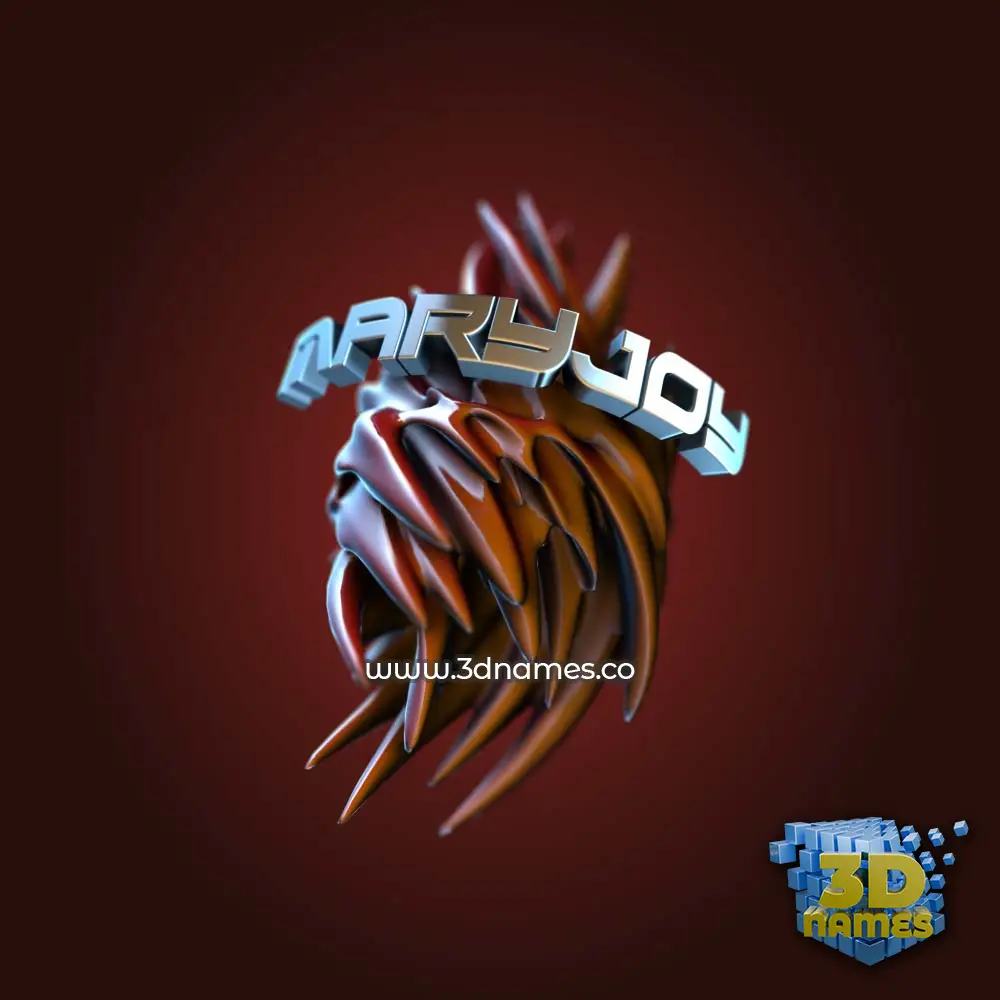 maryjoy in Red Twisted style - 3D name wallpaper