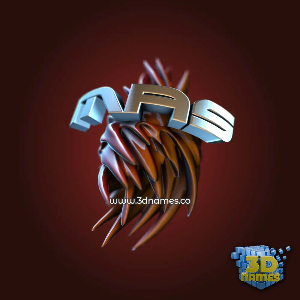 mas in Red Twisted style - 3D name wallpaper