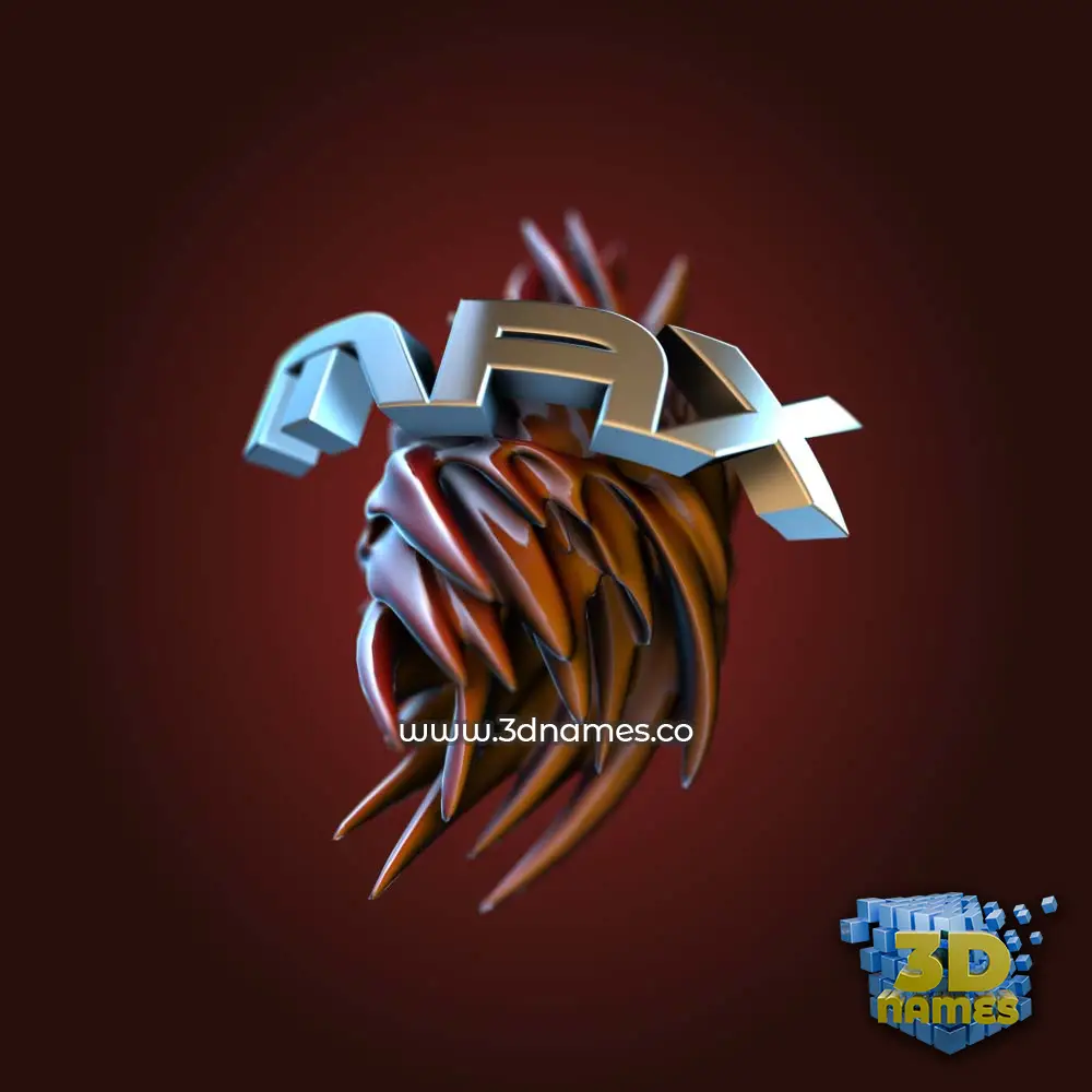 max in Red Twisted style - 3D name wallpaper