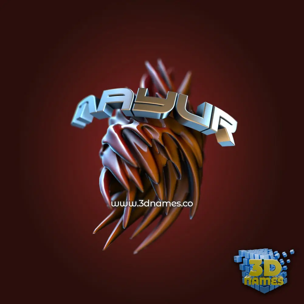 mayur in Red Twisted style - 3D name wallpaper
