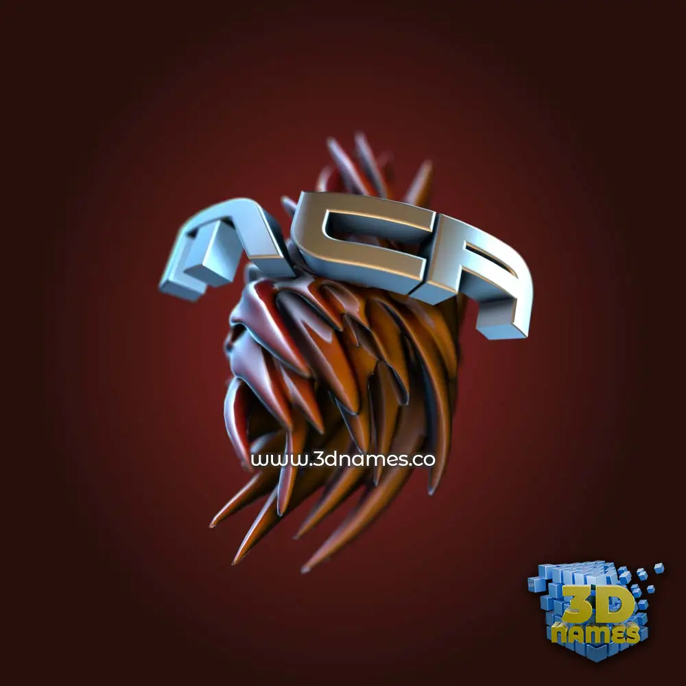 mca in Red Twisted style - 3D name wallpaper