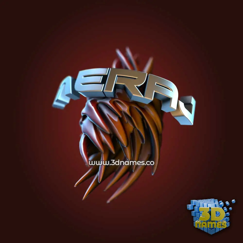 meraj in Red Twisted style - 3D name wallpaper