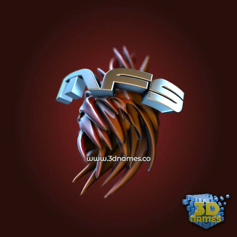 mfs in Red Twisted style - 3D name wallpaper