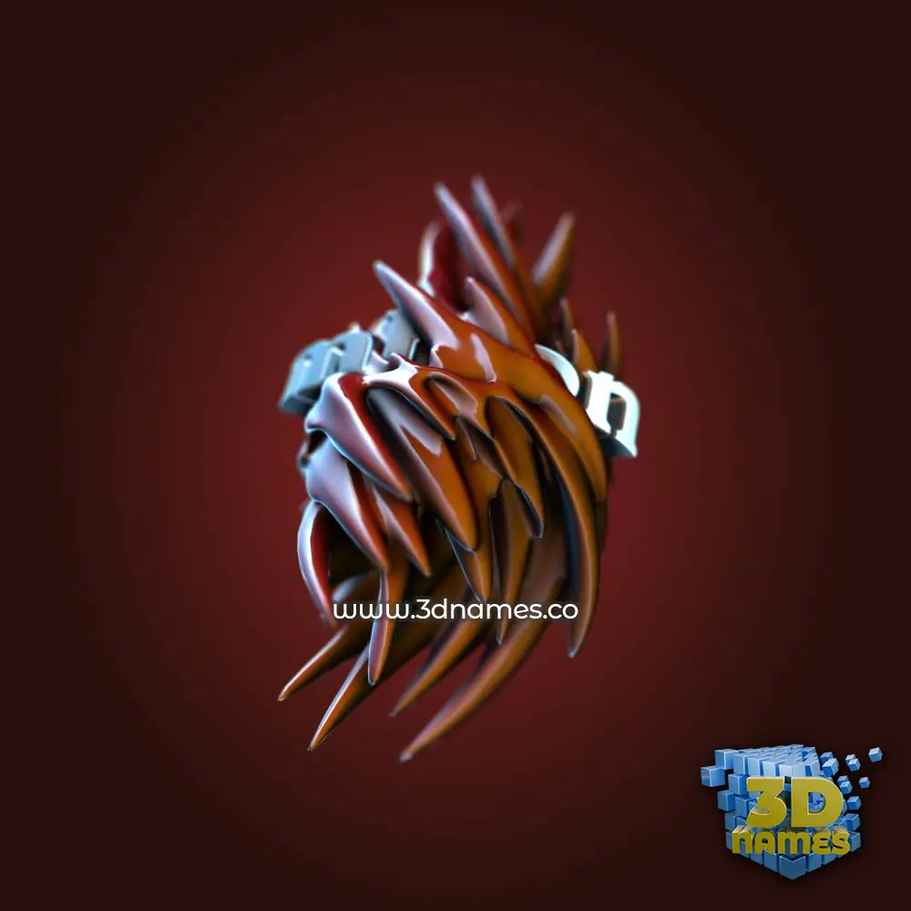 mhon in Red Twisted style - 3D name wallpaper