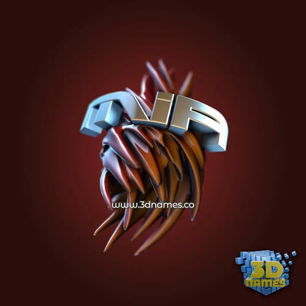 mia in Red Twisted style - 3D name wallpaper