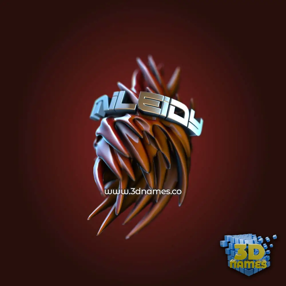 mileidy in Red Twisted style - 3D name wallpaper