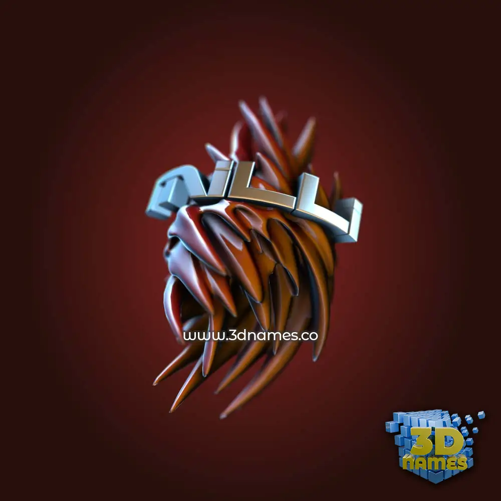 milli in Red Twisted style - 3D name wallpaper