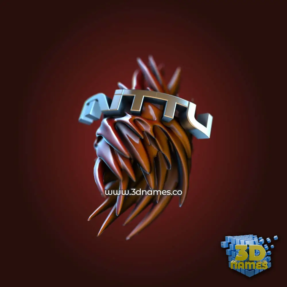 mittu in Red Twisted style - 3D name wallpaper