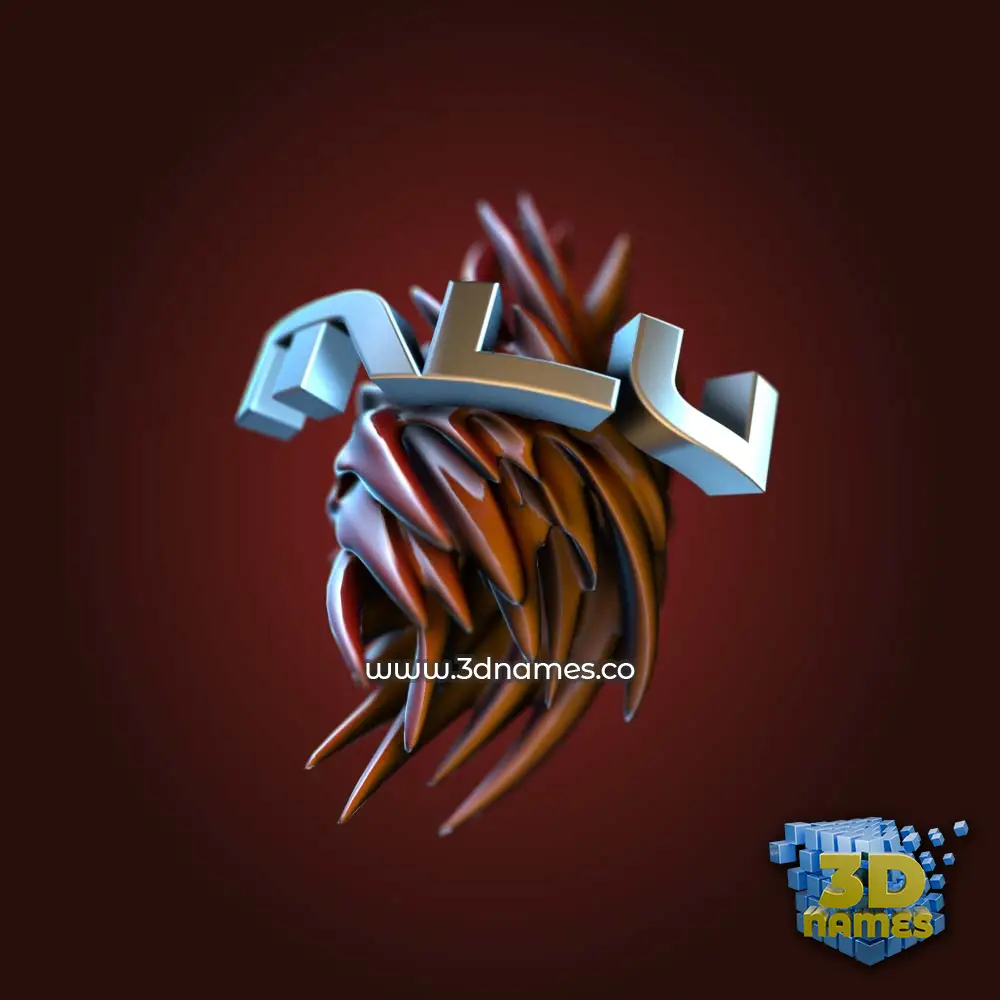 mlu in Red Twisted style - 3D name wallpaper