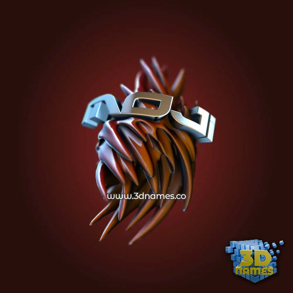 moji in Red Twisted style - 3D name wallpaper