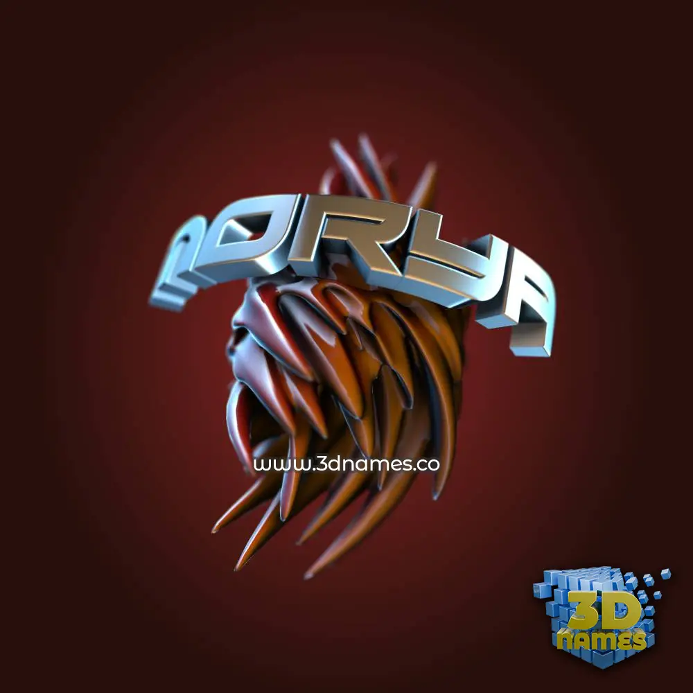morya in Red Twisted style - 3D name wallpaper
