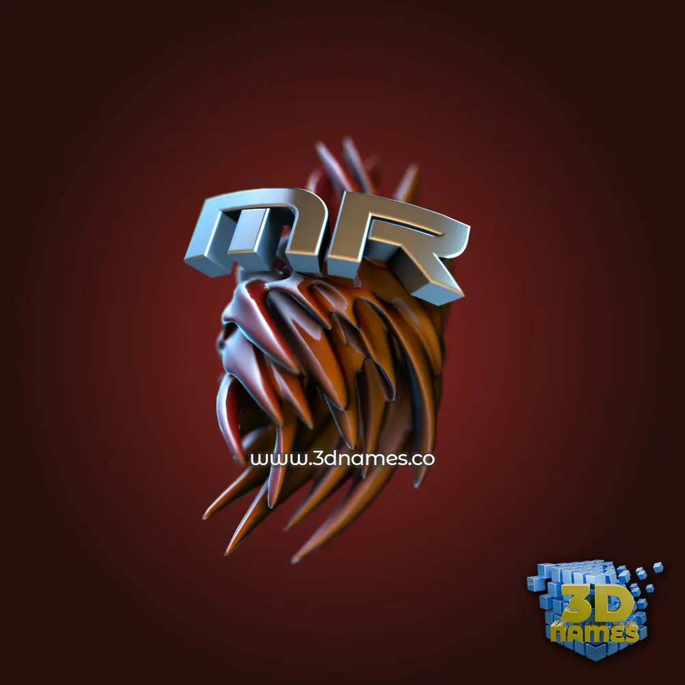 mr in Red Twisted style - 3D name wallpaper