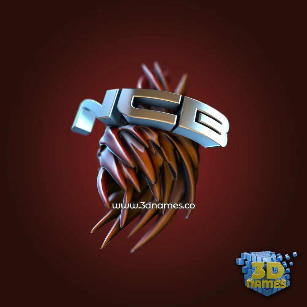 ncb in Red Twisted style - 3D name wallpaper