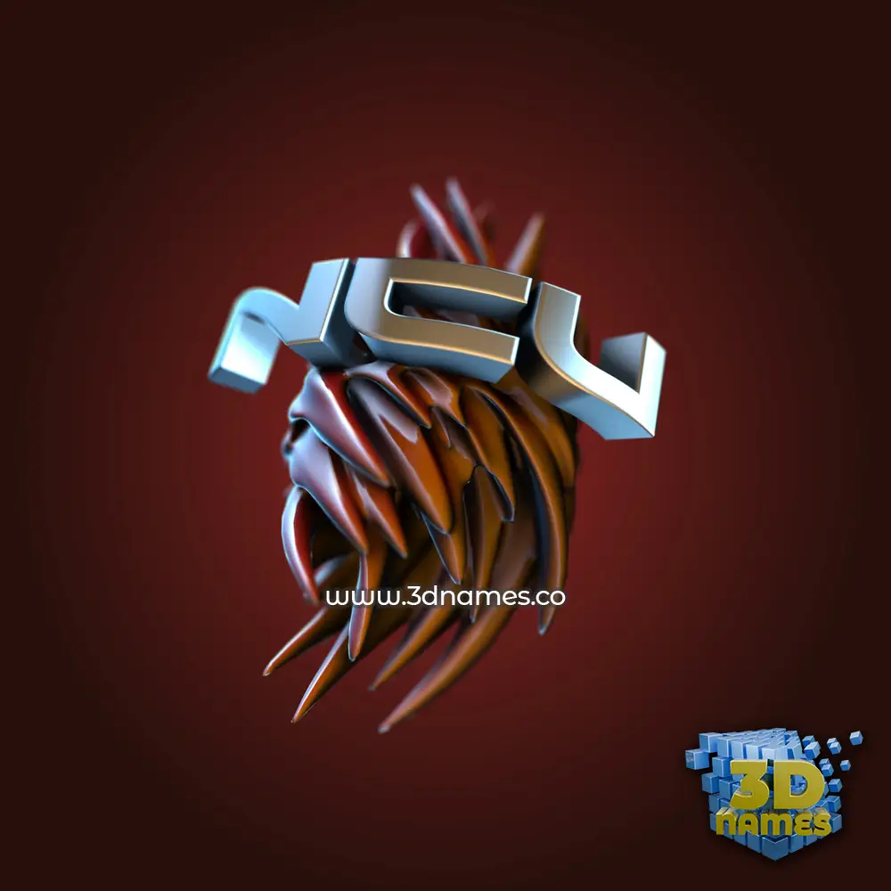 ncu in Red Twisted style - 3D name wallpaper