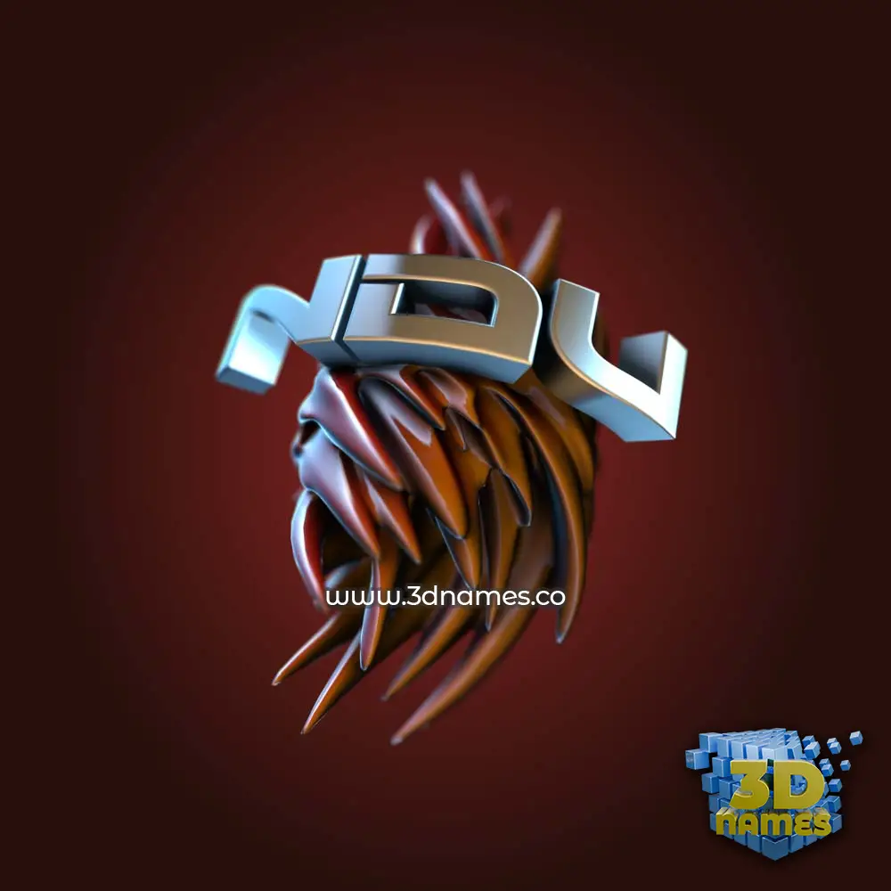 ndu in Red Twisted style - 3D name wallpaper