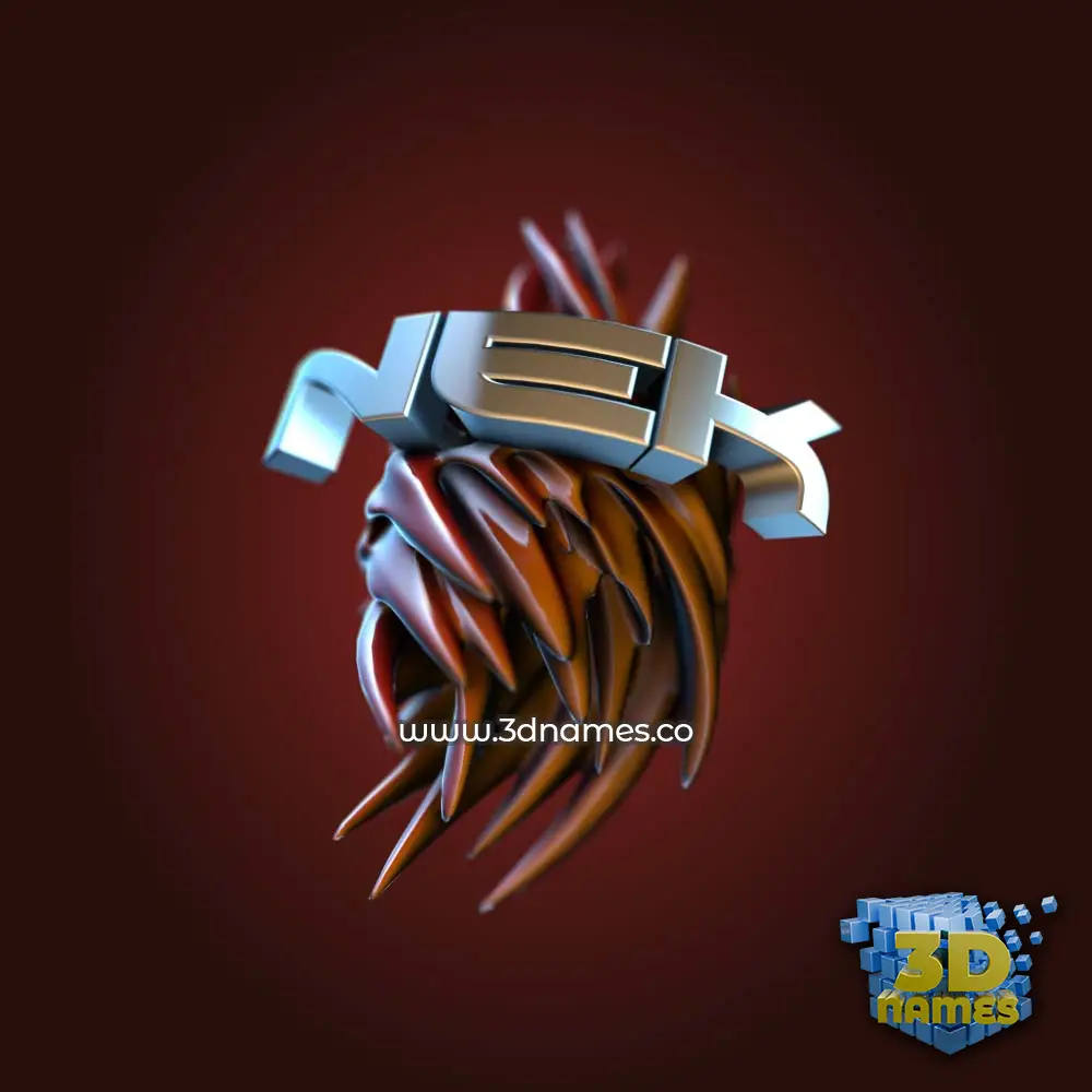 nek in Red Twisted style - 3D name wallpaper