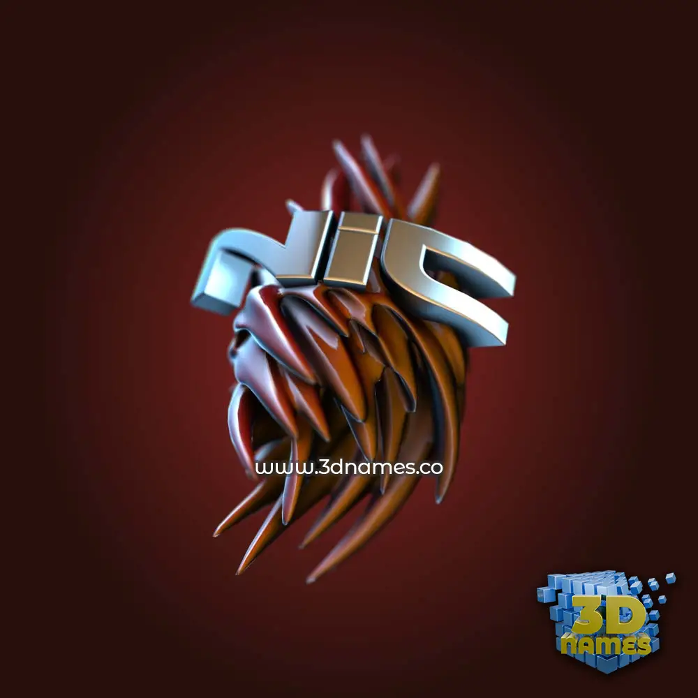 nic in Red Twisted style - 3D name wallpaper