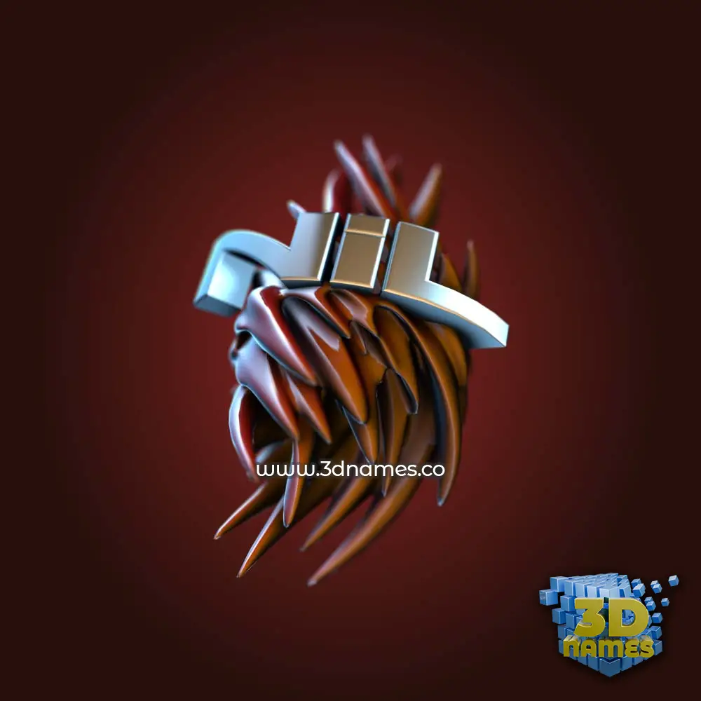 nil in Red Twisted style - 3D name wallpaper